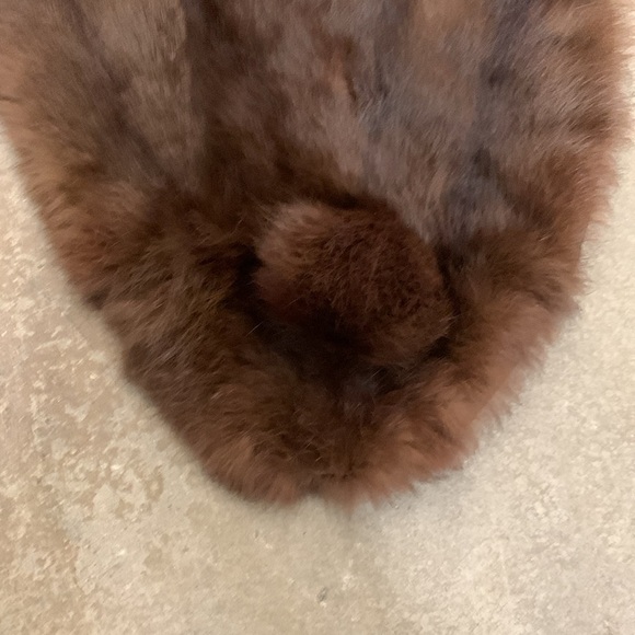 Mink  50 inch Brown Fur Stole - Picture 2 of 4